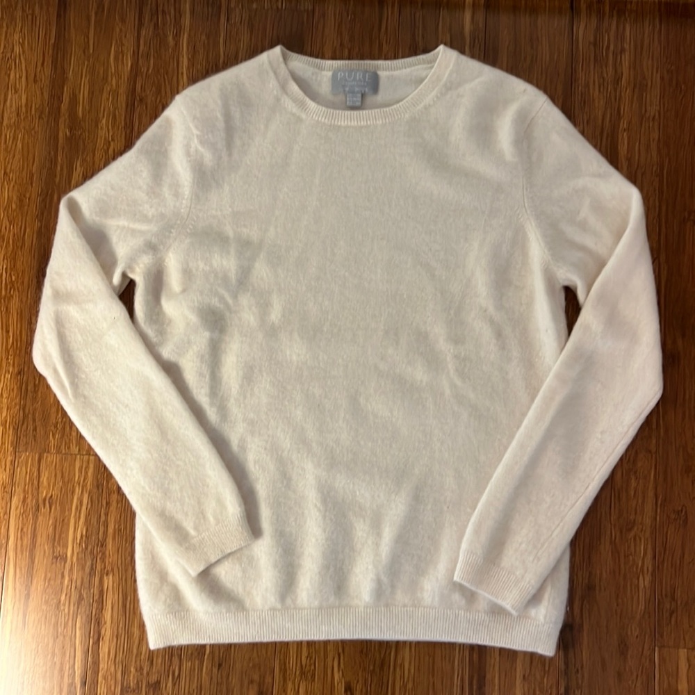 Pure Collection Crewneck Cashmere Sweater Size L
